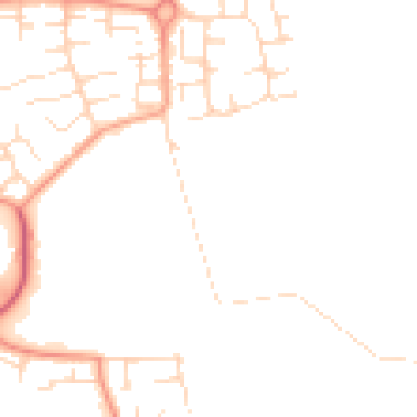 Daytime road noise heatmap for DE24 9HW