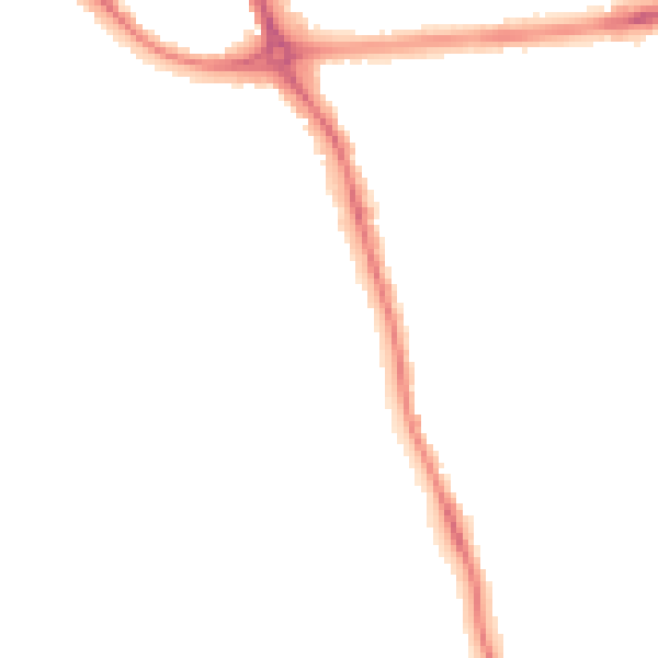 Night-time road noise heatmap for DE24 9JH