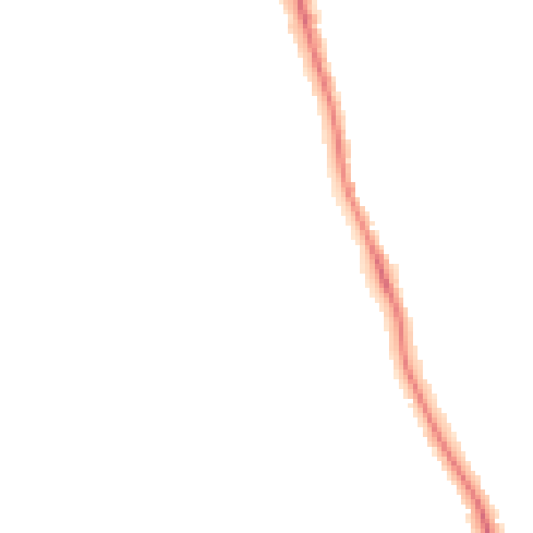 Night-time road noise heatmap for DE24 9JL
