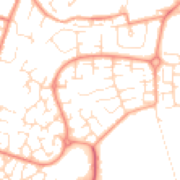 Daytime road noise heatmap for DE24 9LH