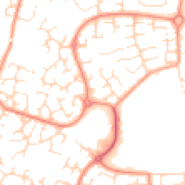 Daytime road noise heatmap for DE24 9NG