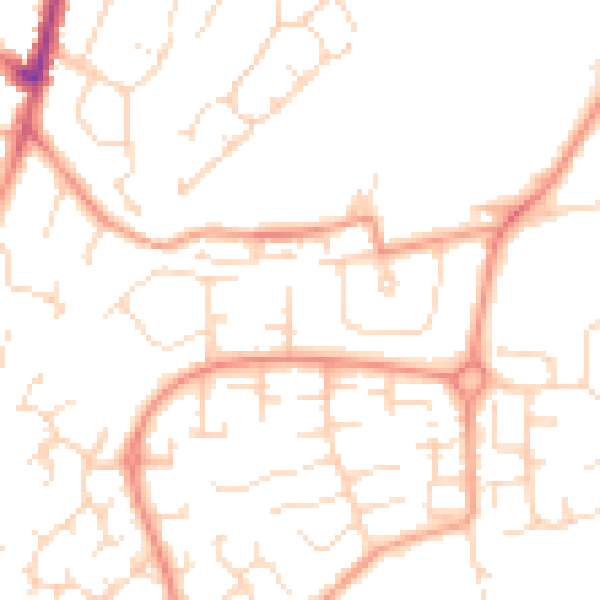 Daytime road noise heatmap for DE24 9NH