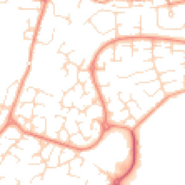 Daytime road noise heatmap for DE24 9PX