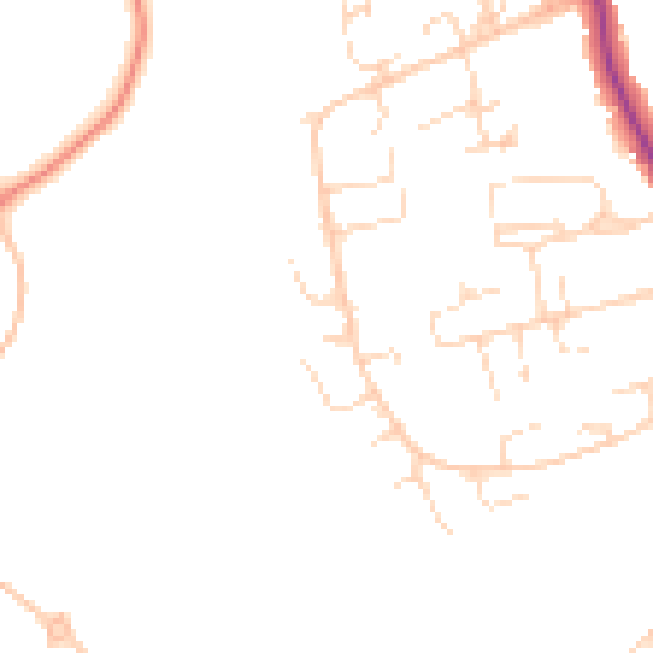 Daytime road noise heatmap for DE24 9QD