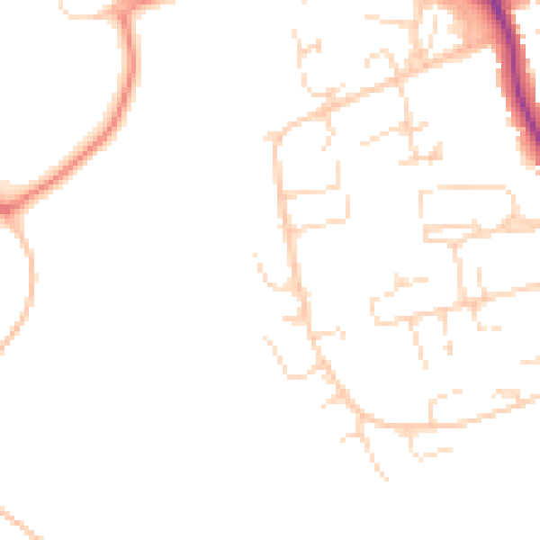 Daytime road noise heatmap for DE24 9QE