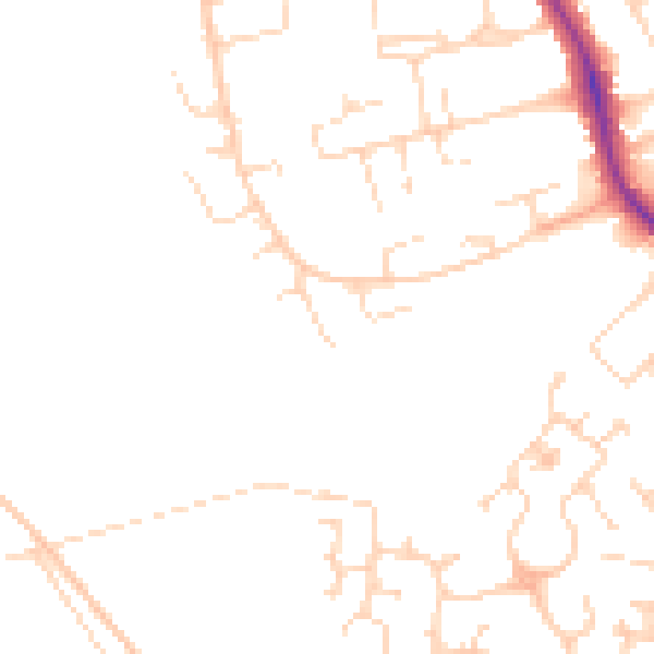 Daytime road noise heatmap for DE24 9QH