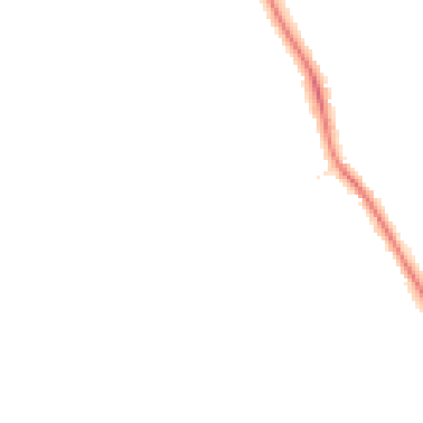 Night-time road noise heatmap for DE24 9QN