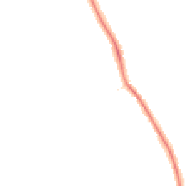 Night-time road noise heatmap for DE24 9QP