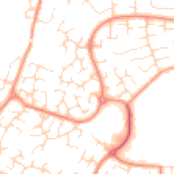 Daytime road noise heatmap for DE24 9RF