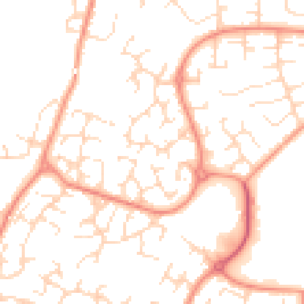 Daytime road noise heatmap for DE24 9RG