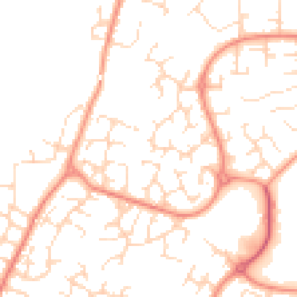 Daytime road noise heatmap for DE24 9RJ