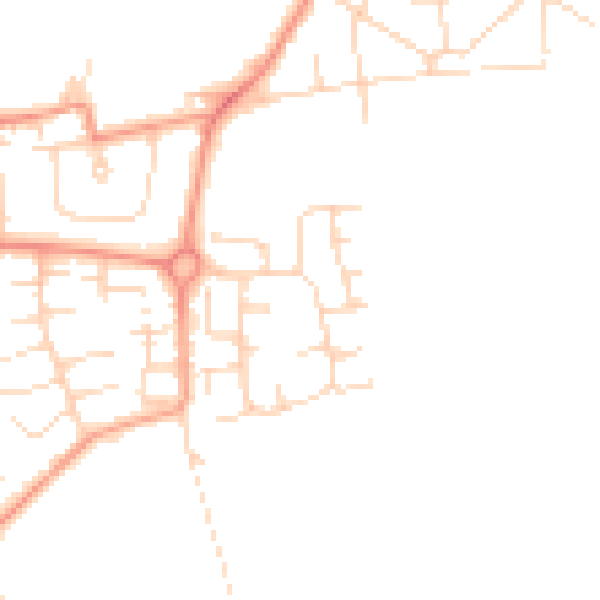 Daytime road noise heatmap for DE24 9RS