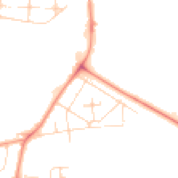 Daytime road noise heatmap for DE24 9RU