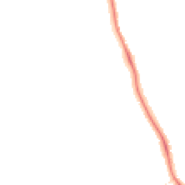 Night-time road noise heatmap for DE24 9SS