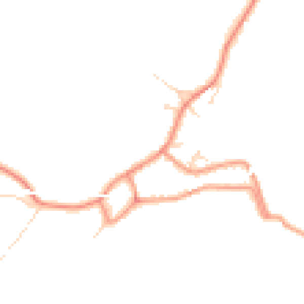 Daytime road noise heatmap for DE72 2BL