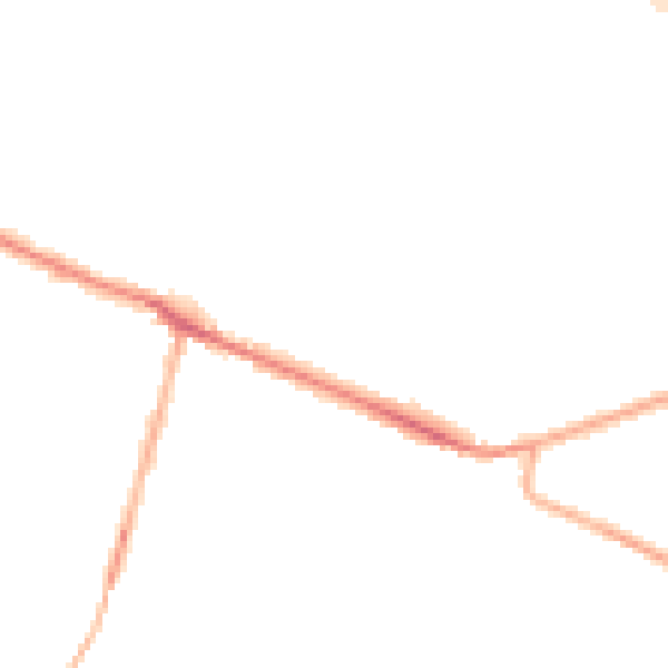 Night-time road noise heatmap for DE72 3GW