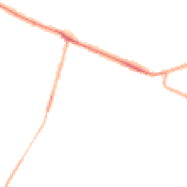 Night-time road noise heatmap for DE72 3LA
