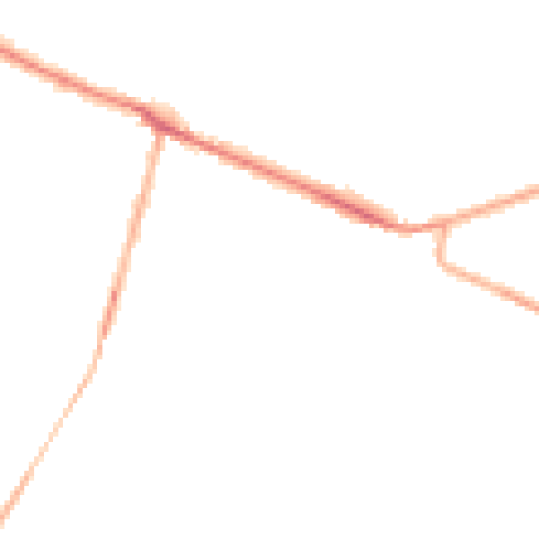 Night-time road noise heatmap for DE72 3LB