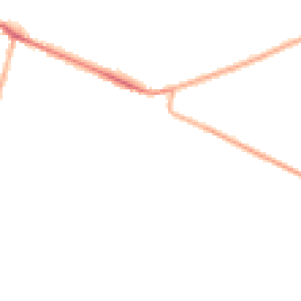 Night-time road noise heatmap for DE72 3LY