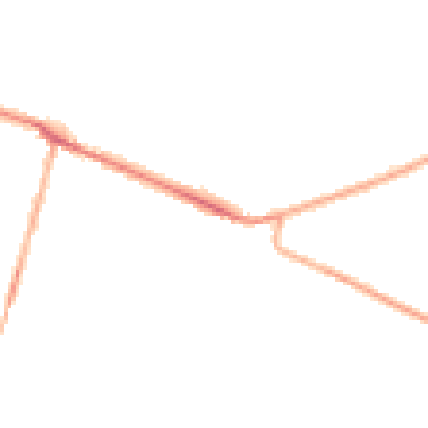 Night-time road noise heatmap for DE72 3XF