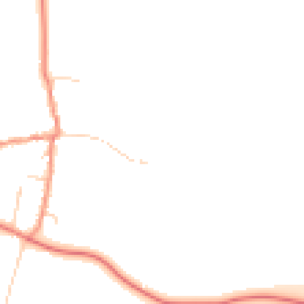 Daytime road noise heatmap for DE74 2AH