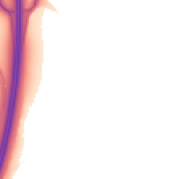 Night-time road noise heatmap for DE74 2AZ