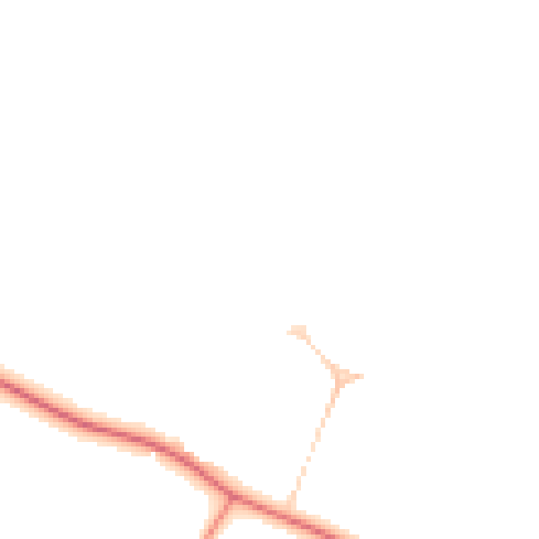 Daytime road noise heatmap for DE74 2BN