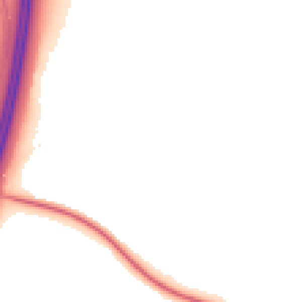 Night-time road noise heatmap for DE74 2DP