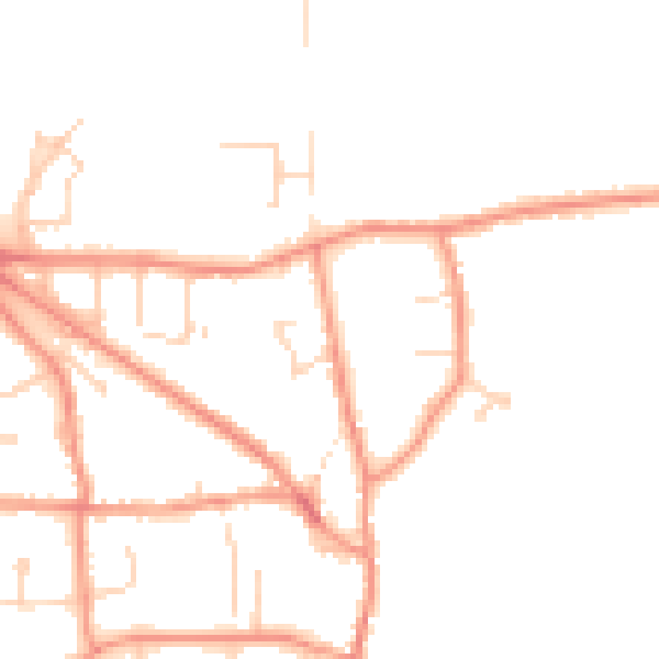 Daytime road noise heatmap for DE74 2FH