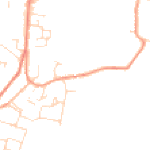 Daytime road noise heatmap for DE74 2PF