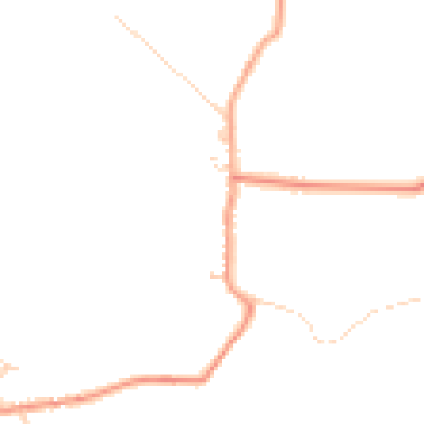Daytime road noise heatmap for DE74 2PT