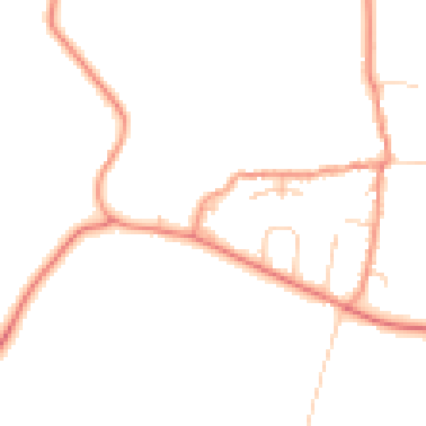 Daytime road noise heatmap for DE74 2QL