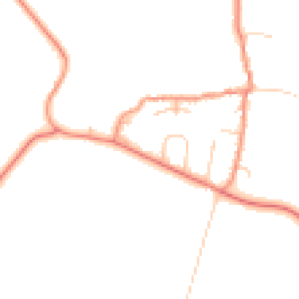 Daytime road noise heatmap for DE74 2QN