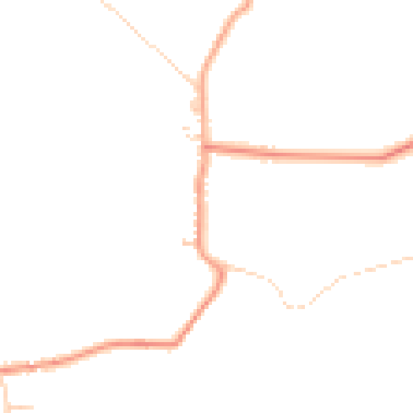 Daytime road noise heatmap for DE74 2RB