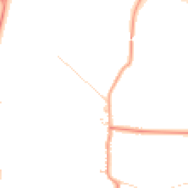 Daytime road noise heatmap for DE74 2RD