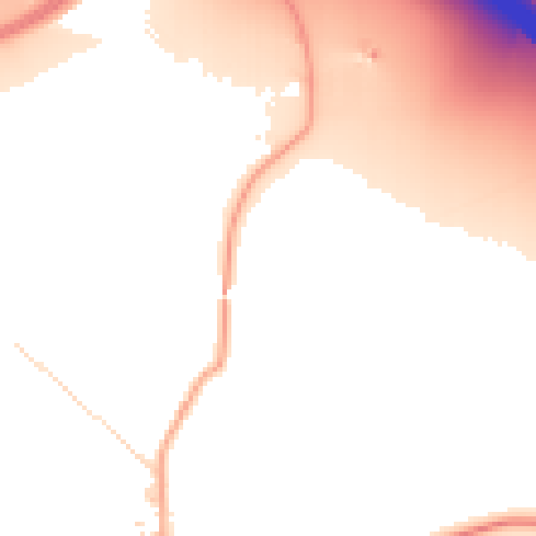 Daytime road noise heatmap for DE74 2RE