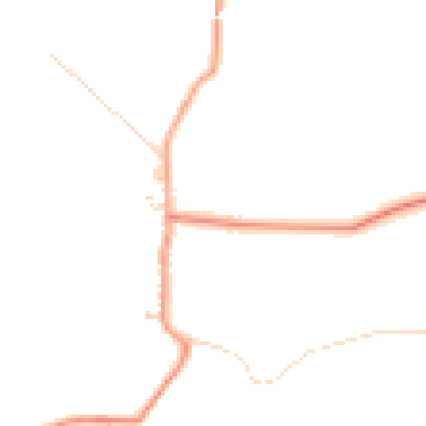 Daytime road noise heatmap for DE74 2RF