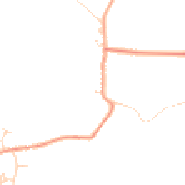 Daytime road noise heatmap for DE74 2SZ