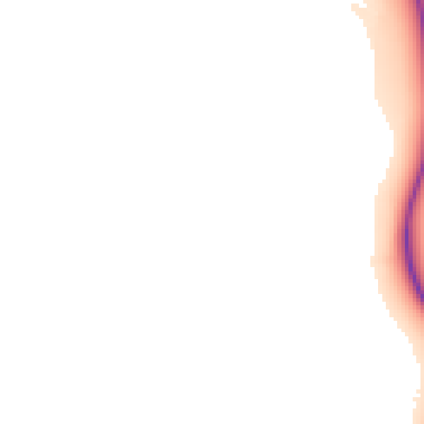 Night-time road noise heatmap for DE74 2TF