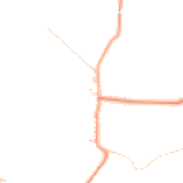 Daytime road noise heatmap for DE74 2TJ