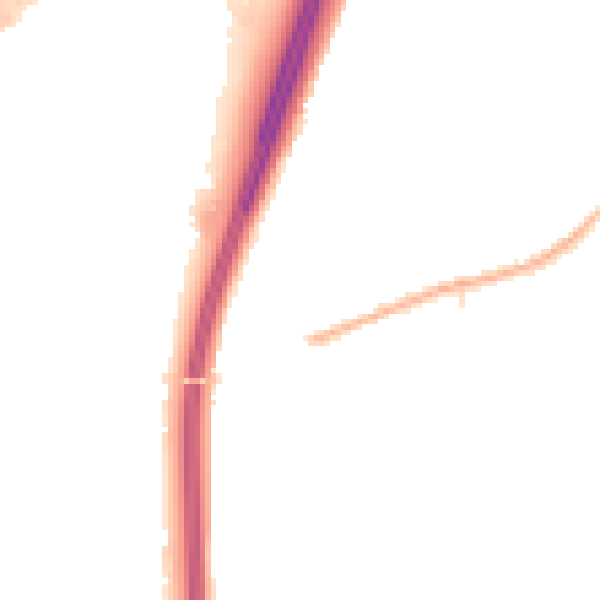 Night-time road noise heatmap for DH1 1AB