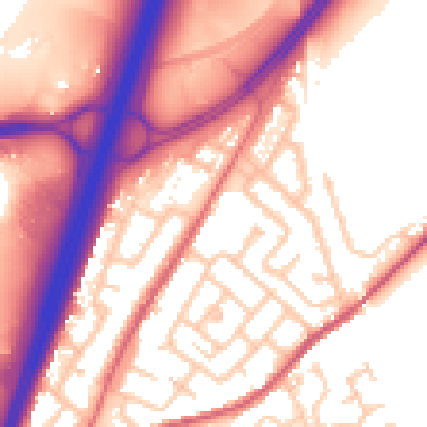 Daytime road noise heatmap for DH1 1BE