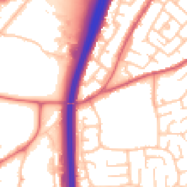 Daytime road noise heatmap for DH1 1BJ