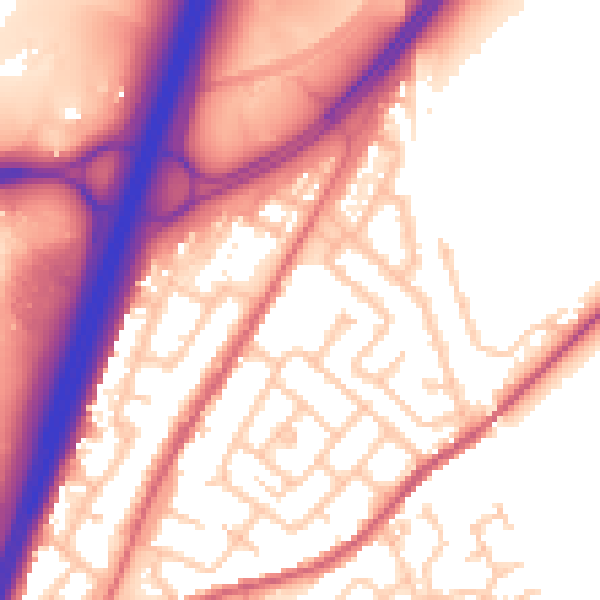 Daytime road noise heatmap for DH1 1BP