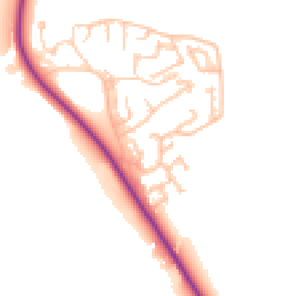 Daytime road noise heatmap for DH1 2PX