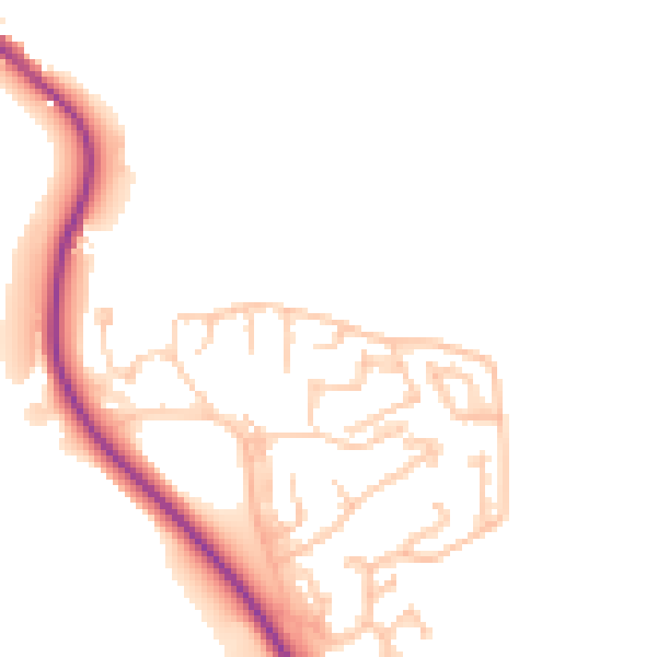 Daytime road noise heatmap for DH1 2QA