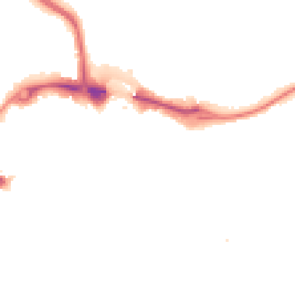 Night-time road noise heatmap for DH1 3NY