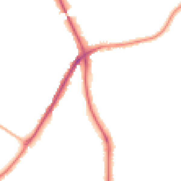 Night-time road noise heatmap for DH1 4PE