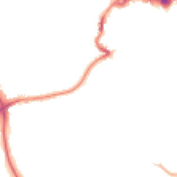 Night-time road noise heatmap for DH1 4QE