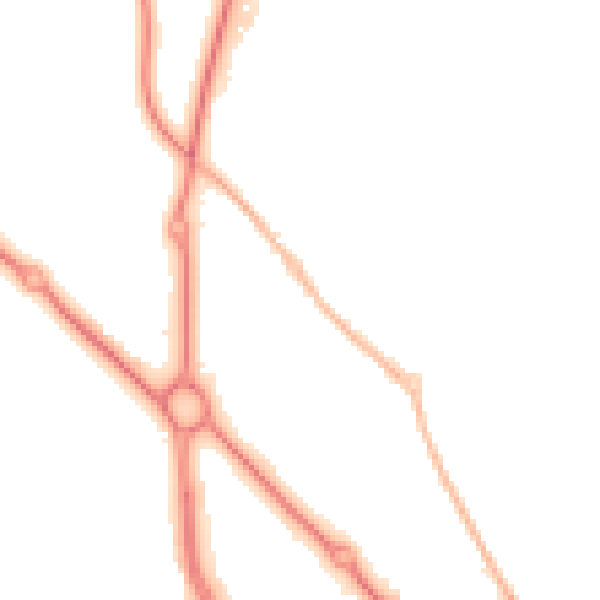 Night-time road noise heatmap for DH1 5BX